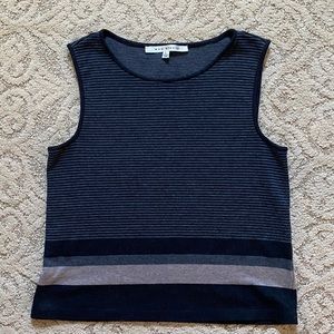 Max Studio Sweater Tank size Lg stripped top